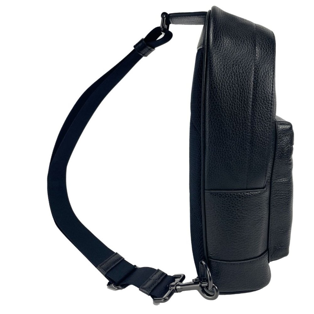 NEW Coach West Black Pebbled Leather Sling Pack Bag 2540 NWT - Picture 5 of 6